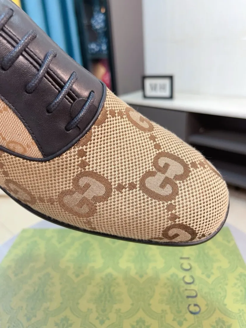 Men's Men's Shoes💰458🌹🌹Cowhide [GUCCI Gucci] Gucci leather shoes are the most popular classic. Synchronized with the official website, the upper is made of Italian calfskin ➕cowhide lining, with unique brand and unique craftsmanship. Highlighting the hot style of the new year. Stop hesitating, stop wandering, get it now. Number: 38--44